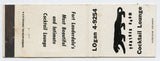 Panther Room Cocktail Lounge, Ft. Lauderdale, FL Matchbook Cover