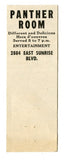 Panther Room Cocktail Lounge, Ft. Lauderdale, FL Matchbook Cover