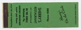 Sherry's Restaurant, Hollywood, FL Matchbook Cover