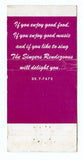 Singer's Rendezvous, Chicago, IL Matchbook Cover