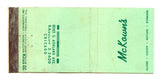 McKown's Restaurant, Chicago, IL Matchbook Cover