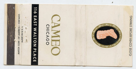Cameo Chicago, Chicago, IL Matchbook Cover
