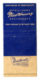 Fred Harvey Hotels Shops Restaurants Matchbook Cover