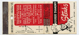 George Diamond Charcoal Broiled Steaks Matchbook Cover