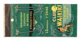 Club Waikiki, Chicago, IL Matchbook Cover