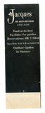 Jacques French Restaurant, Chicago, IL Matchbook Cover