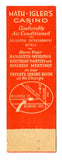Math Igler's Casino, Chicago, IL Matchbook Cover