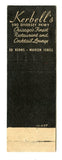 Kerbell's Restaurant, Chicago, IL Matchbook Cover