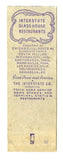 Interstate Restaurants Matchbook Cover