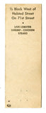 Jule's the Original "De Jonghe" Restaurant, Chicago, IL Matchbook Cover