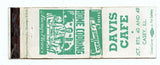 Davis Cafe, Casey, IL Matchbook Cover