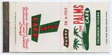 Palms Cafe, Columbus, IN Matchbook Cover