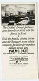 Palms Cafe, Columbus, IN Matchbook Cover