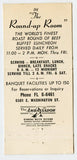 Doubl-L Restaurant, Indianapolis, IN Matchbook Cover