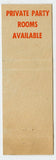 Keys Restaurant, Indianapolis, IN Matchbook Cover