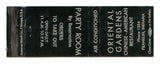 Oriental Gardens Restaurant, Franklin, IN Matchbook Cover