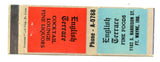 English Terrace Restaurant Lounge, Ft. Wayne, IN Matchbook Cover