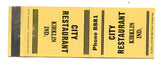 City Restaurant, Kirklin, IN Matchbook Cover