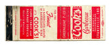 Cook's Barbecue, Evansville, IN Matchbook Cover