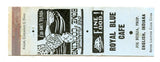 Royal Blue Cafe, English, IN Matchbook Cover