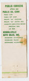Publix Cafe, Kendallville, IN Matchbook Cover