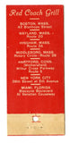 Red Coach Grills Matchbook Cover