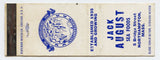 Jack August Sea Foods, Northampton, MA Matchbook Cover