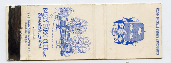 Bacon Farm Club, Barnstable, MA Matchbook Cover