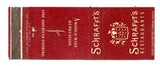Schrafft's Restaurants Matchbook Cover