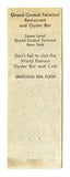 Gateway Restaurants Matchbook Cover