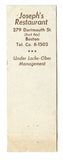 Locke-Ober Cafe, Boston, MA Matchbook Cover