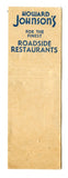 Howard Johnson's Restaurants and Motor Lodges Matchbook Cover