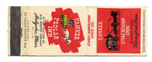 Yankee Pedlar Inn, Holyoke, MA Matchbook Cover