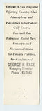 Colonial at Lynnfield, Lynnfield, MA Matchbook Cover