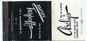 Archy's, Lansing, MI Matchbook Cover