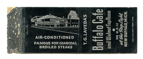 Buffalo Cafe, New Buffalo, MI Matchbook Cover