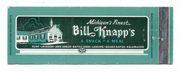 Bill Knapp's Restaurants Matchbook Cover