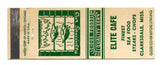 Elite Cafe, Clarksdale, MS Matchbook Cover