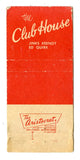 Club House, Clayton, MO Matchbook Cover