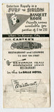 Forest Park Hotel, St. Louis, MO Matchbook Cover