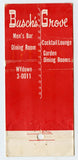 Busch's Grove, St. Louis, MO Matchbook Cover
