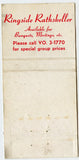 Mural Room, St. Louis, MO Matchbook Cover