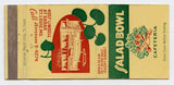 Salad Bowl Cafeteria, St. Louis, MO Matchbook Cover