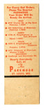 Parkmoor Restaurants, St. Louis, MO Matchbook Cover