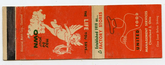 United Food Management Services, Cleveland, OH Matchbook Cover