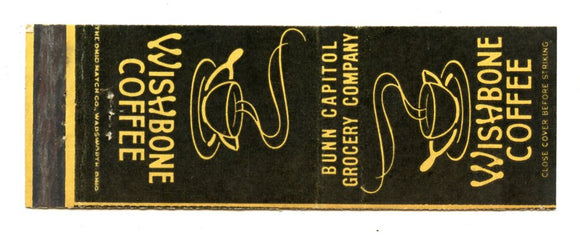 Wishbone Coffee Matchbook Cover