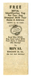 Rival Dog Food Matchbook Cover