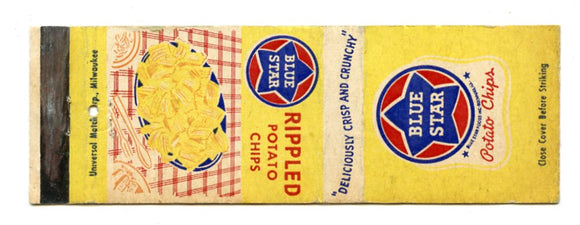 Blue Star Potato Chips Matchbook Cover