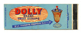 Dolly Brand Fruit Syrups Matchbook Cover