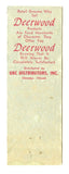 Deerwood Fruits and Vegetables, Chicago, IL Matchbook Cover